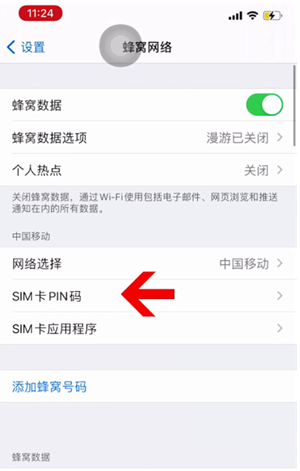 东辽苹果14维修网分享如何给iPhone14的SIM卡设置密码 