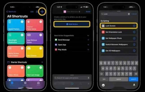 东辽苹果14锁屏维修店分享iPhone14升级iOS16.4后如何创建锁屏快捷方式 